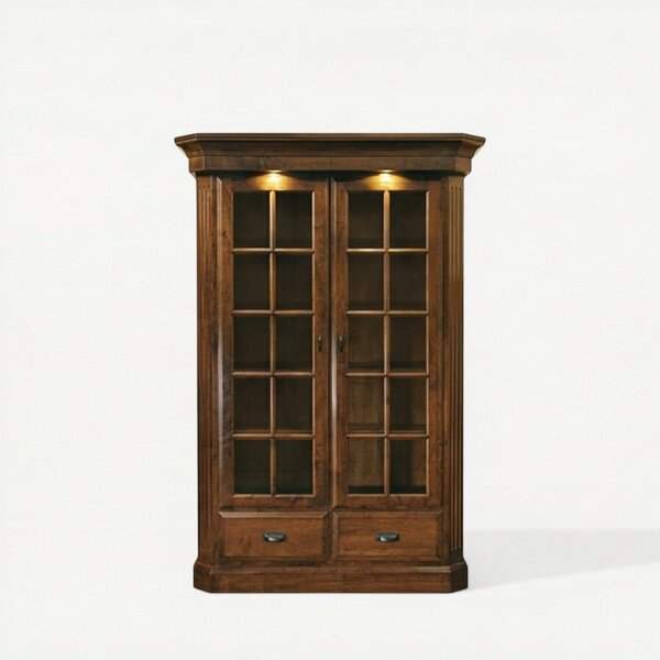 Sierra Glass Door Cabinet Bookcase