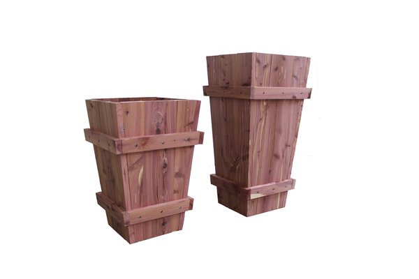 Amish Handcrafted Cedar Wood Planter Box - Choose Size