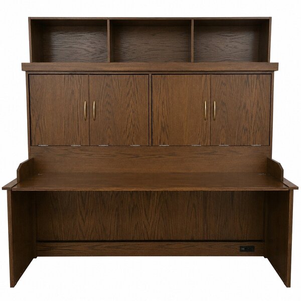 Horizontal Murphy Wall Bed with Desk