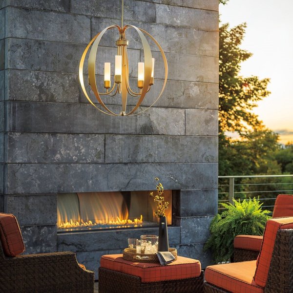 American Made Hubbardton Forge Pomme Outdoor Pendant Chandelier