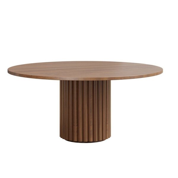 Valentine Modern Pedestal Reeded Dining Table