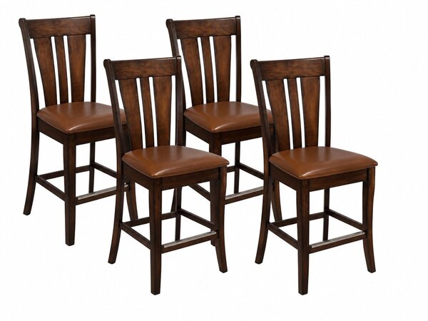 Outlet White Oak Wood Fenmore Bar Stool Set In-Stock (Set of 4)