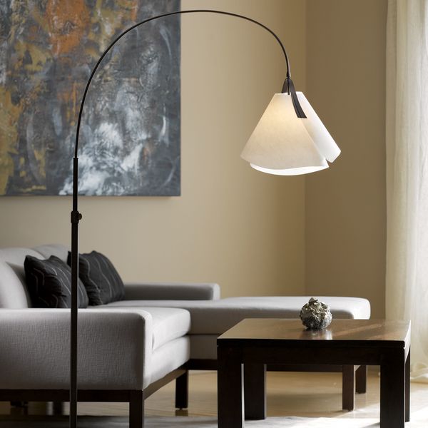 American Made Hubbardton Forge Mobius Modern Arc Floor Lamp