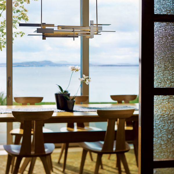 American Made Hubbardton Forge Large LED Contemporary Linear Chandelier