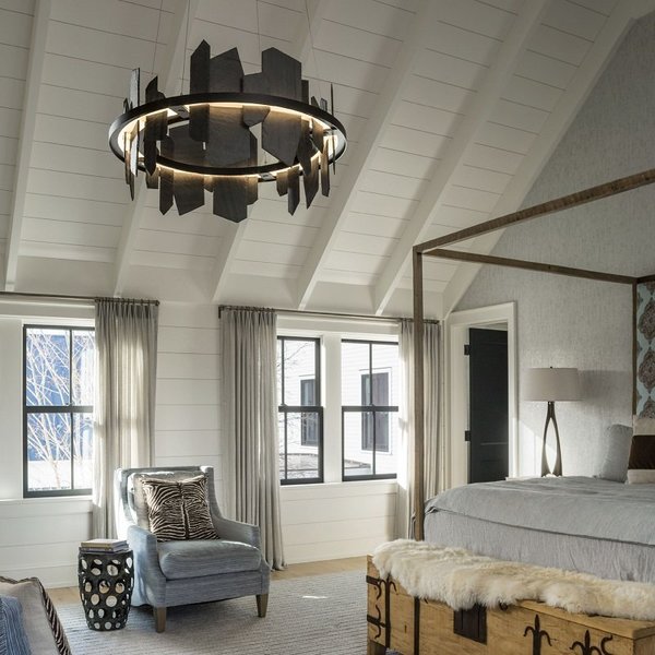 American Made Hubbardton Forge Ardesia Circular LED Pendant Modern Chandelier