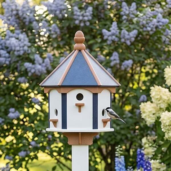 Gazebo Birdhouse - Large 6 Room in Eco Friendly Poly Lumber