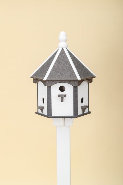 Amish Made Gazebo Birdhouse - Large 6 Room in Eco Friendly Poly Lumber