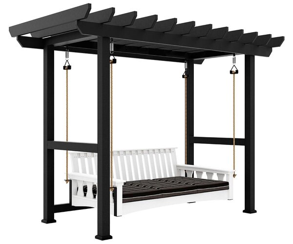 Priscilla Aluminum Pergola with Poly Swing Bed