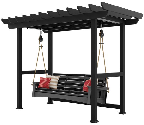 Priscilla Aluminum Pergola with Poly Swing Bed