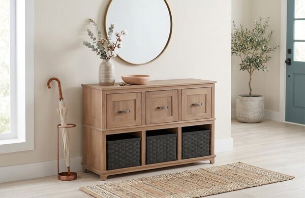 Modular Entryway Bench with Stackable Cubby Storage