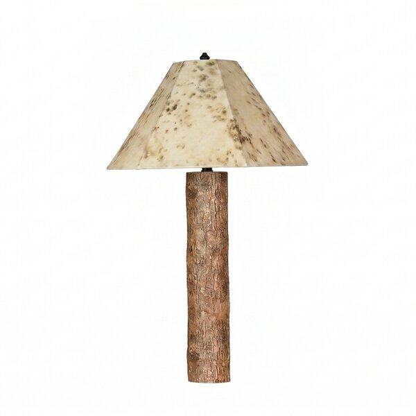 Ironwood Lamp with Lambskin Shade