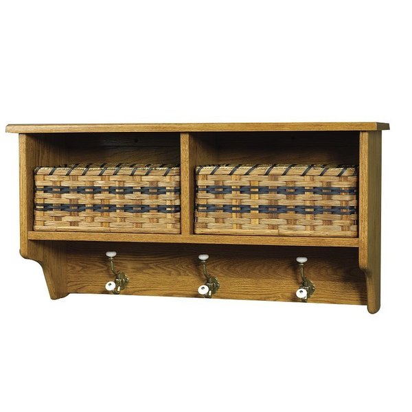 Wall Shelf with Baskets from DutchCrafters Amish Furniture
