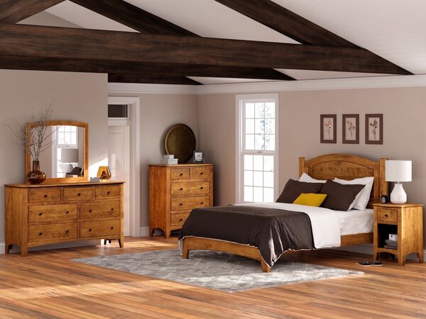 Great Miami Cherry Wood Bedroom Furniture Set - Quick Ship