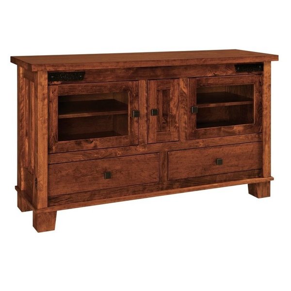 Custom Rustic TV Console from DutchCrafters Amish Furniture
