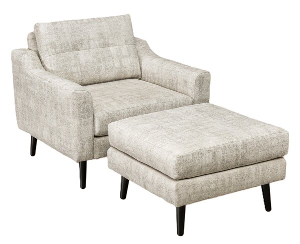 Isidora Mid-Century Modern Lounge Chair with Optional Ottoman