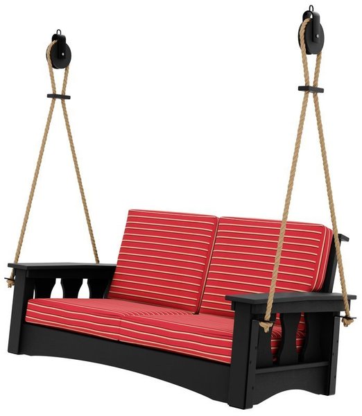 Meadows 60" Poly Upholstered Porch Swing Sofa