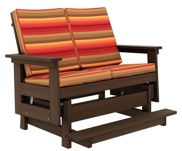Forest Modern Outdoor Balcony Glider Loveseat Sofa