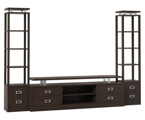 Amish Lewisburg Entertainment Center Handcrafted From Brown Maple Wood With FC-50241 Charwood 10 Sheen Finish