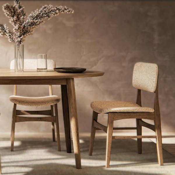 Amish Hazel Mid Century Modern Upholstered Dining Chair