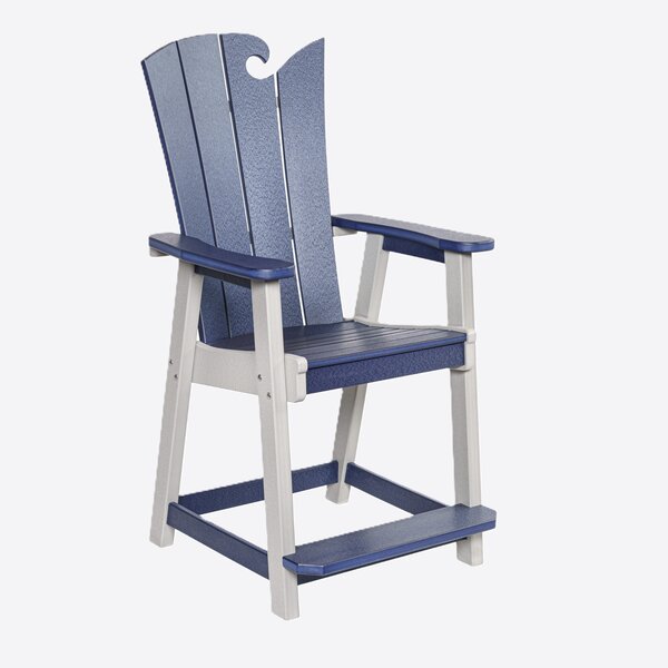 Poly Outdoor Ocean Wavz Counter or Bar Chair