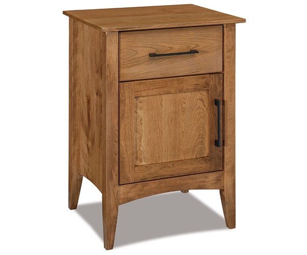 Amish Eloise Modern 1-Drawer, 1-Door Nightstand