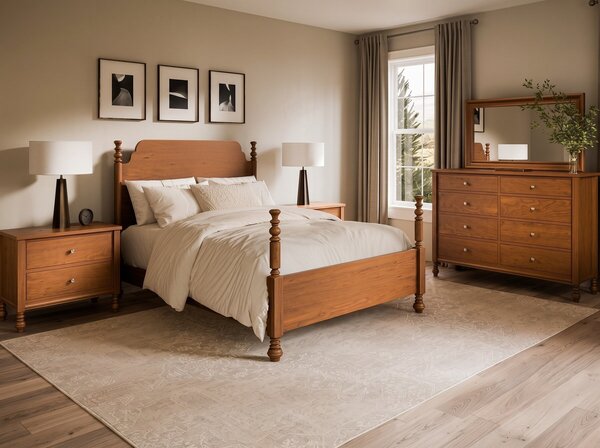 Ellery Solid Wood 3-Piece Bedroom Furniture Set