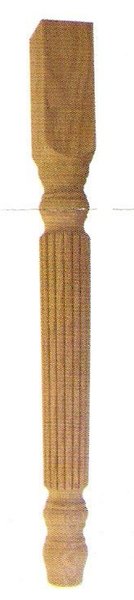Unfinished 28 1 2 Reeded Dining Table Leg From Dutchcrafters Amish Amish Unfinished 28 1 2 Reeded Dining Table Leg