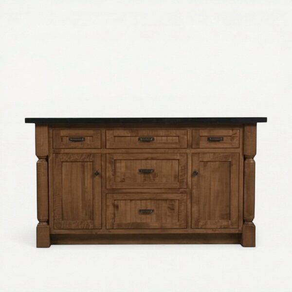 Solid Wood 62" Kingston Kitchen Island