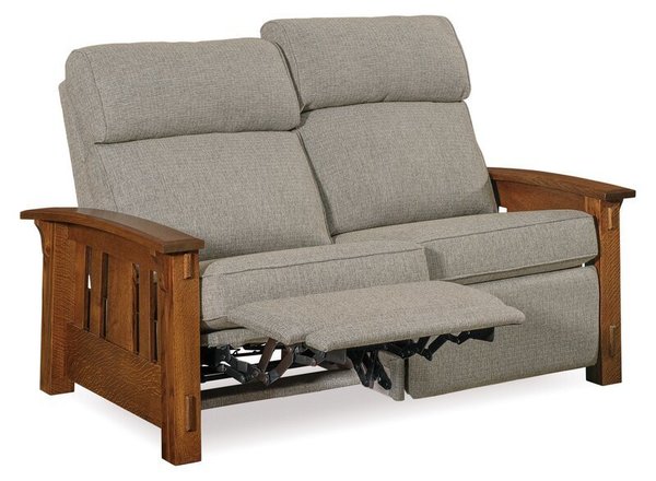 Trinity Mission Comfy Bustle Back Wall Hugger Reclining Loveseat