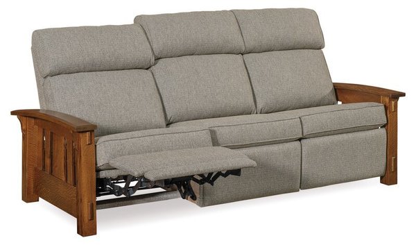 Trinity Mission Comfy Bustle Back Wall Hugger Reclining Sofa