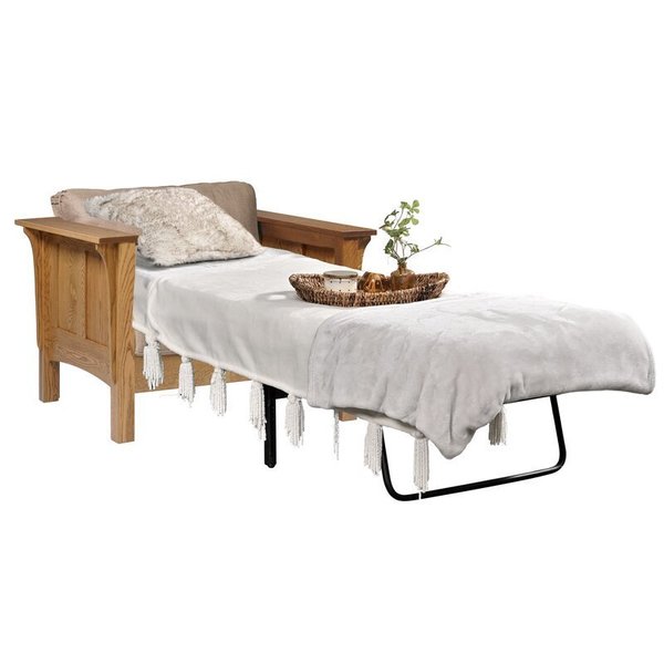 Amish Waverly Sleeper Chair shown in Quarter Sawn White Oak with Michaels Stain