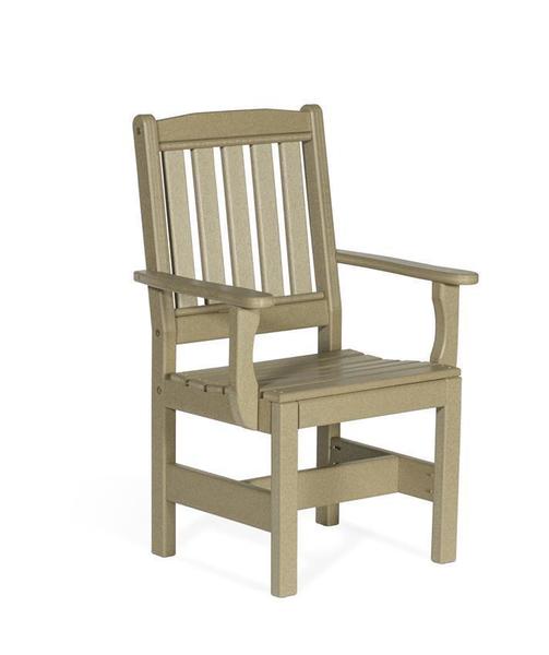 Amish Leisure Lawns Patio Recycled Poly English Garden Dining Chair - Quick Ship