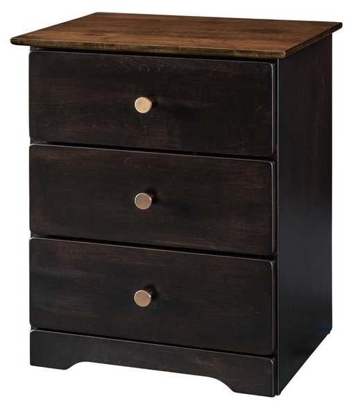Amish Harlow 3-Drawer Nightstand