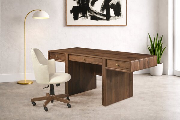 Handcrafted Solid Wood Cabot Contemporary Executive Desk