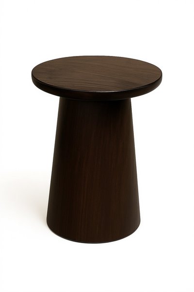 Amish Kai Modern Toadstool Side Table with Angled or Straight Base