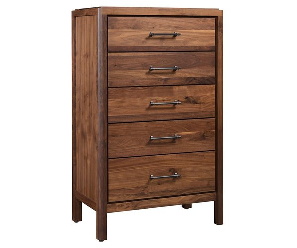 Amish Rustic Edged 5-Drawer Chest