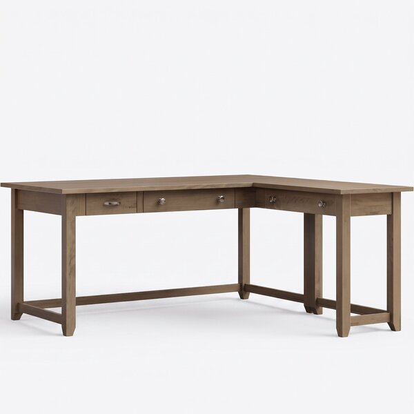 Parklane Solid Wood L-Shaped Open Desk