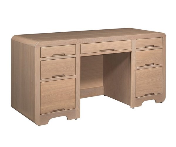 Amish Charleigh Double Pedestal Desk with Optional Hutch Top