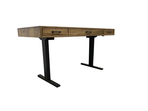 Amish Adjustable Standing Desk in Elm Wood - Buy As Pictured