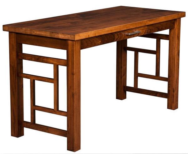 Amish Brown Maple Contemporary Writing Desk - Buy As Pictured