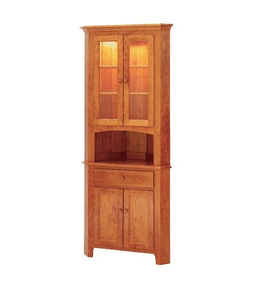 Keystone Collection Shaker Corner Hutch From Dutchcrafters Amish