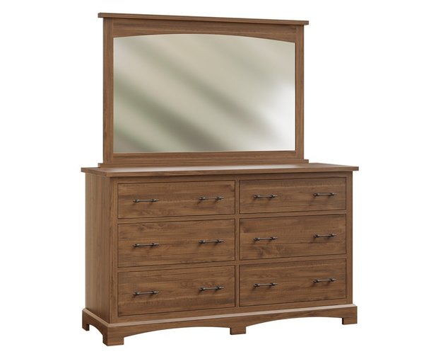 Amish Crestview 6-Drawer Dresser with Optional Mirror