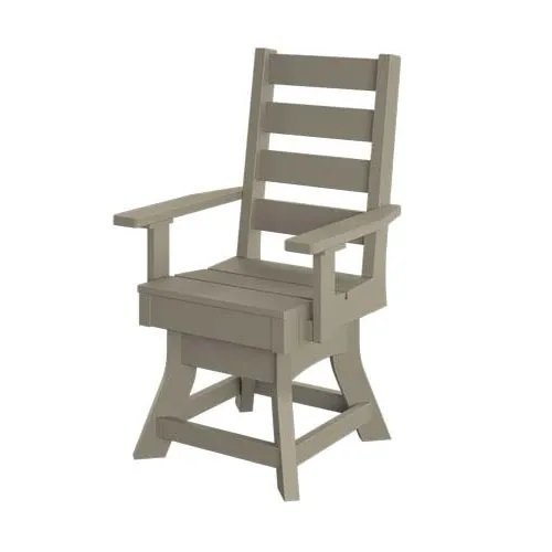 Amish Coastal Poly Swivel Dining Chair