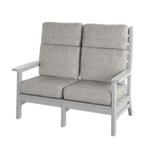Amish 56 Wide Coastal High Back Poly Love Seat