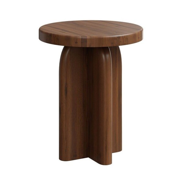 Amish Matthews Round Pedestal End Table