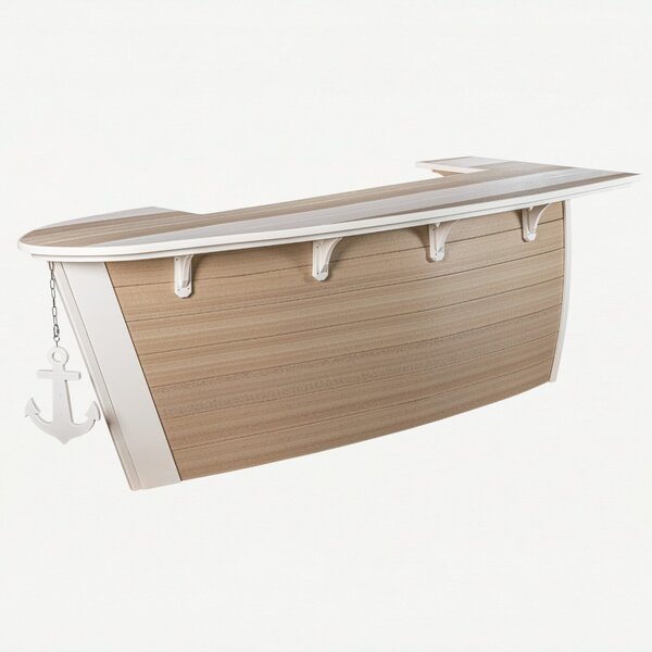 Poly Outdoor 118"x46" Anchor Ave Bar Table