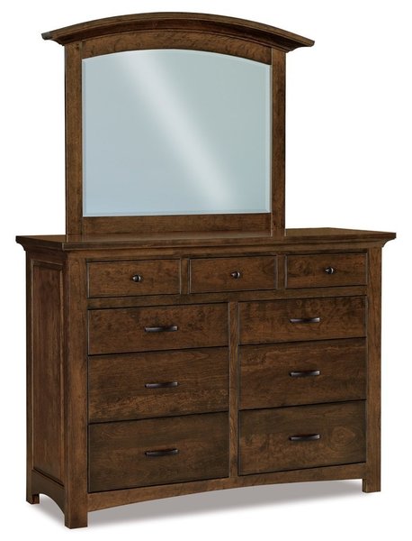 Amish Saige 9-Drawer Dresser with Optional Mirror