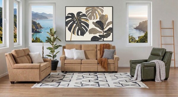 Urban Zero Wall Power Reclining Living Room Set with Tilt Headrest - 3 Piece