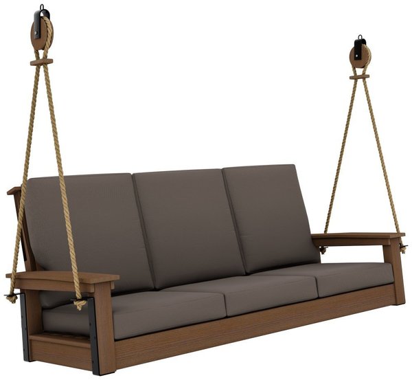 Amish Java Poly Outdoor Sofa Swing