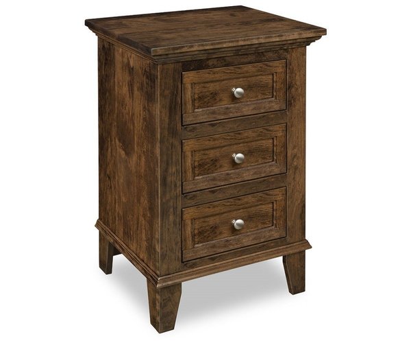 Amish Mockingway 3-Drawer Nightstand - Quick Ship
